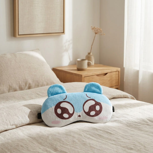 Doze™ Cartoon Polyester Eye Mask in a calm home setting