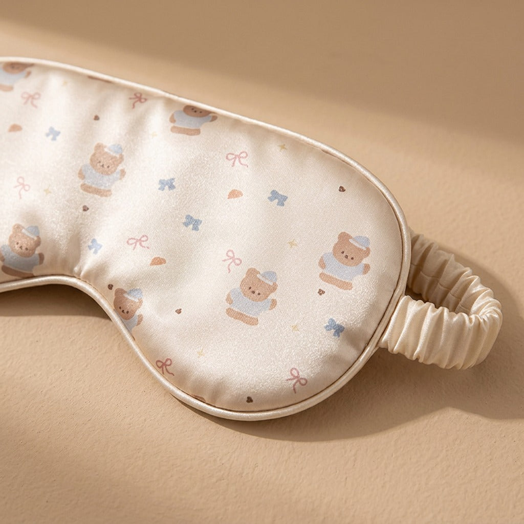 Dozzy™ Ice Silk Eye Mask, material and detail close-up