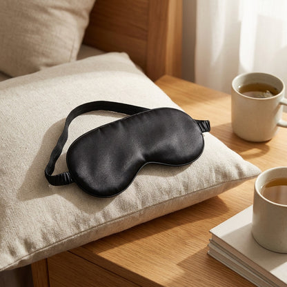 Dreamlull™ Silk Eye Mask for Sleep, styled close view