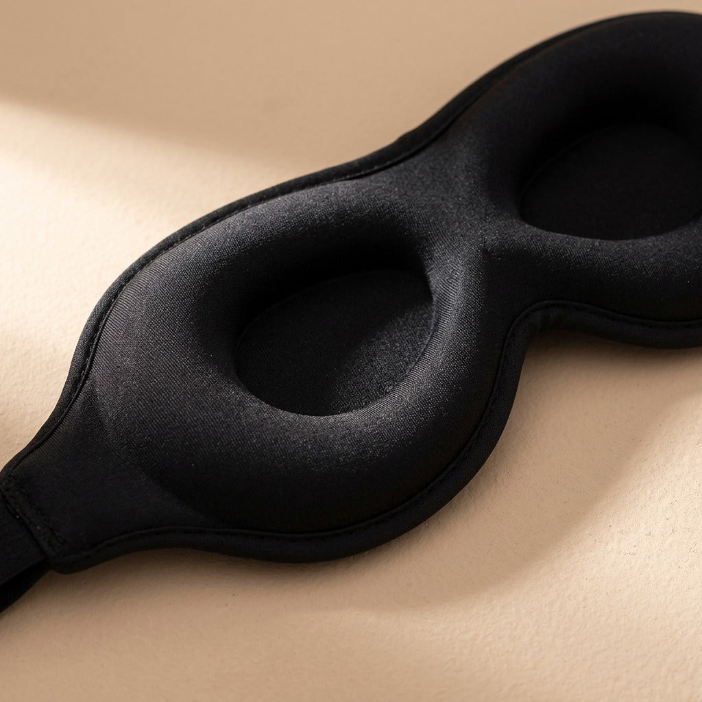 Dreamnest™ 3D Contoured Polyester Sleep Eye Mask, material and detail close-up