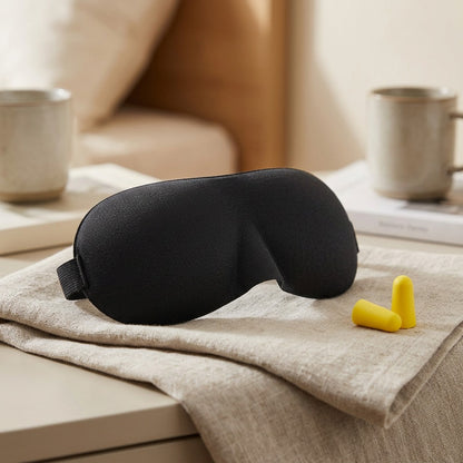 Dreamnest™ 3D Contoured Polyester Sleep Eye Mask, styled close view