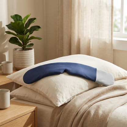 Driftglow™ Gravity Deep Sleep Eye Mask in a calm home setting