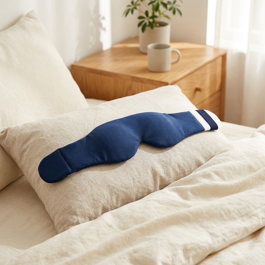 Driftveil™ Gravity Eye Mask in a calm home setting