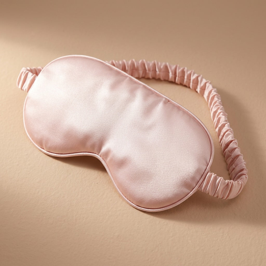 Duomask™ Double-Sided Breathable Silk Eye Mask, material and detail close-up
