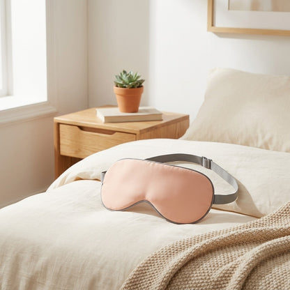 Duotone™ Warm and Cool Sleep Eye Mask in a calm home setting