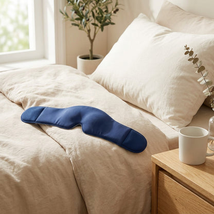 Duskweight™ Ice Silk Gravity Eye Mask in a calm home setting