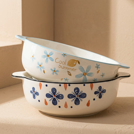Floram™ 2-Pack Ceramic Soup Bowls With Handles