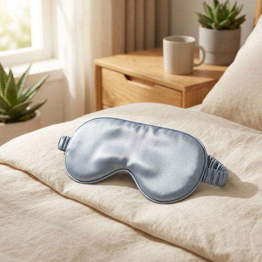 Frostlid™ Ice Silk Eye Mask for Sleep in a calm home setting