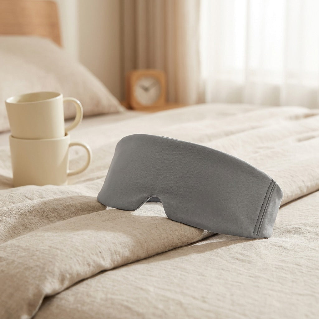 Frostlume™ Ice Silk Sleep Eye Mask, styled close view