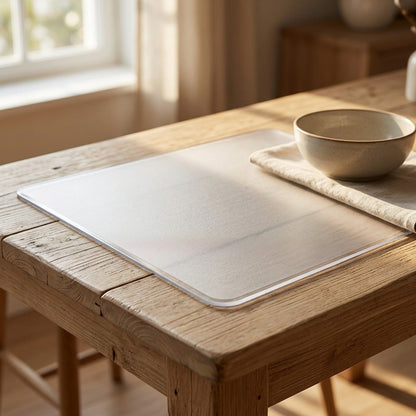 Frostmat™ Frosted PVC Table Mat, styled close view
