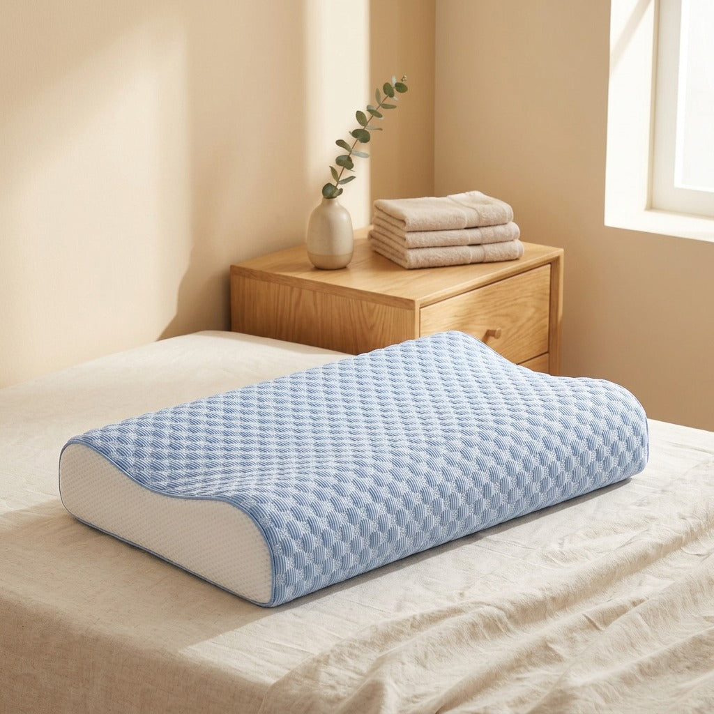 Glidecool™ Ice Silk Cooling Pillowcase in a calm home setting