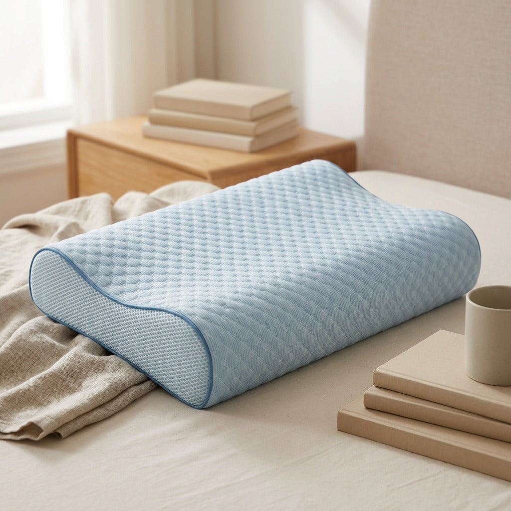 Glidecool™ Ice Silk Cooling Pillowcase, styled close view