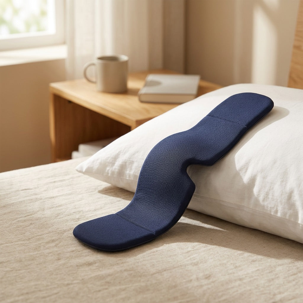 Gravelle™ Gravity Sleep Eye Mask, styled close view