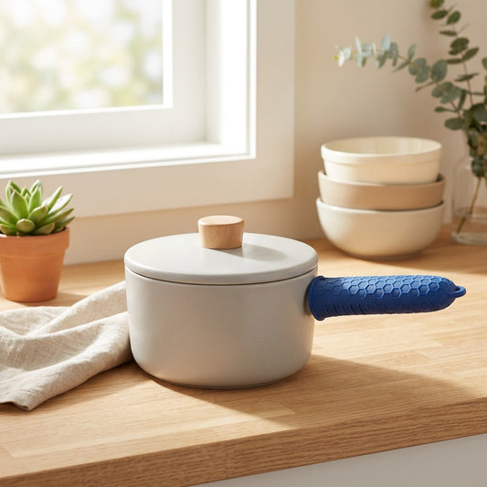 Gripsil™ Silicone Pot Handle Cover in a calm home setting