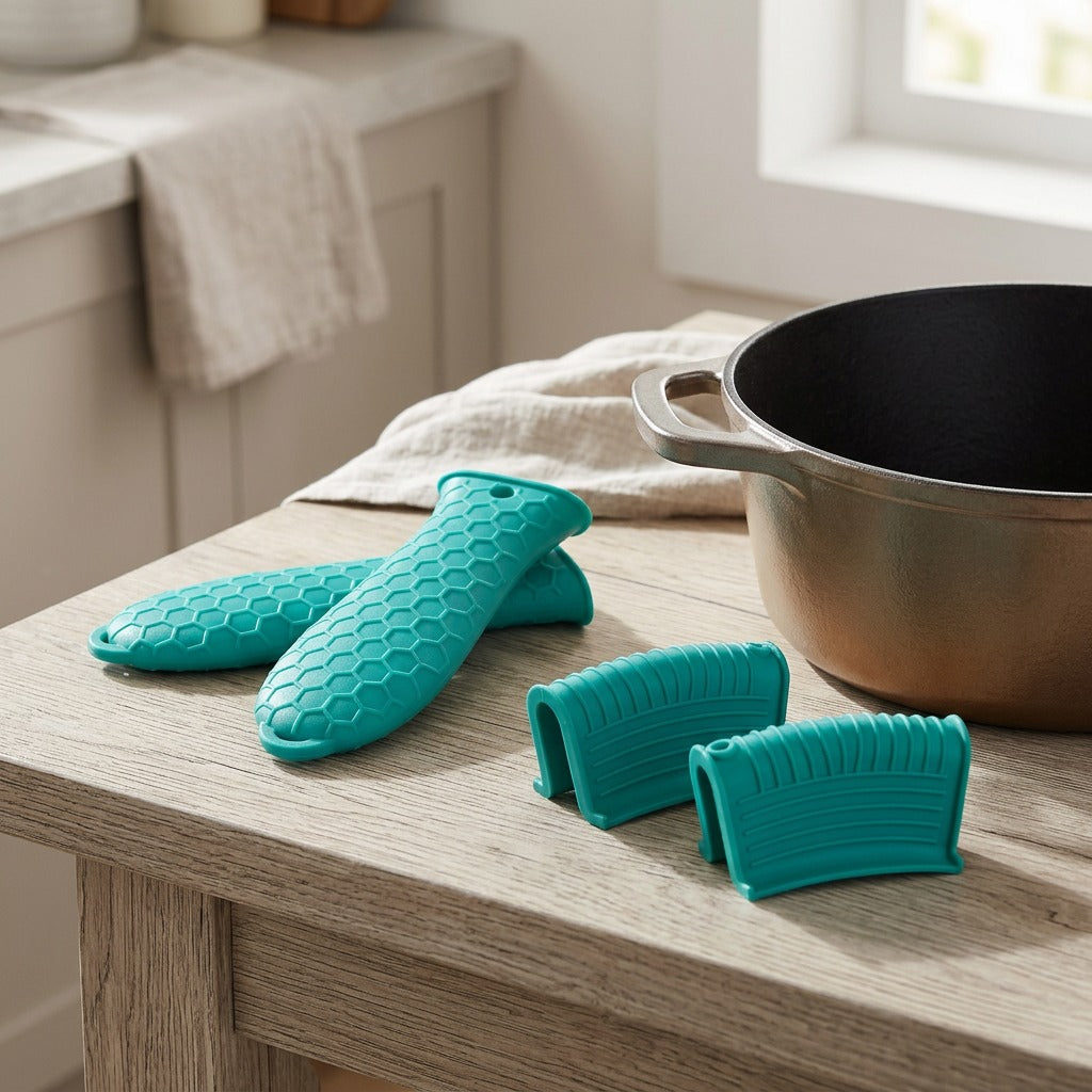 Gripsil™ Silicone Pot Handle Cover, styled close view