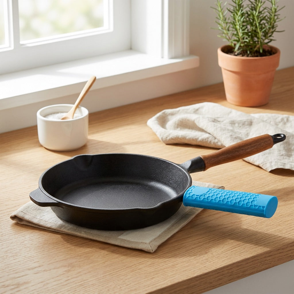 Hearthold™ Silicone Pot Handle Cover in a calm home setting