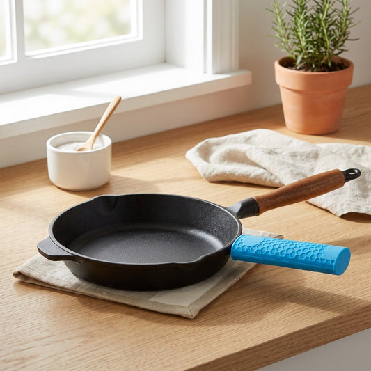Hearthold™ Silicone Pot Handle Cover in a calm home setting