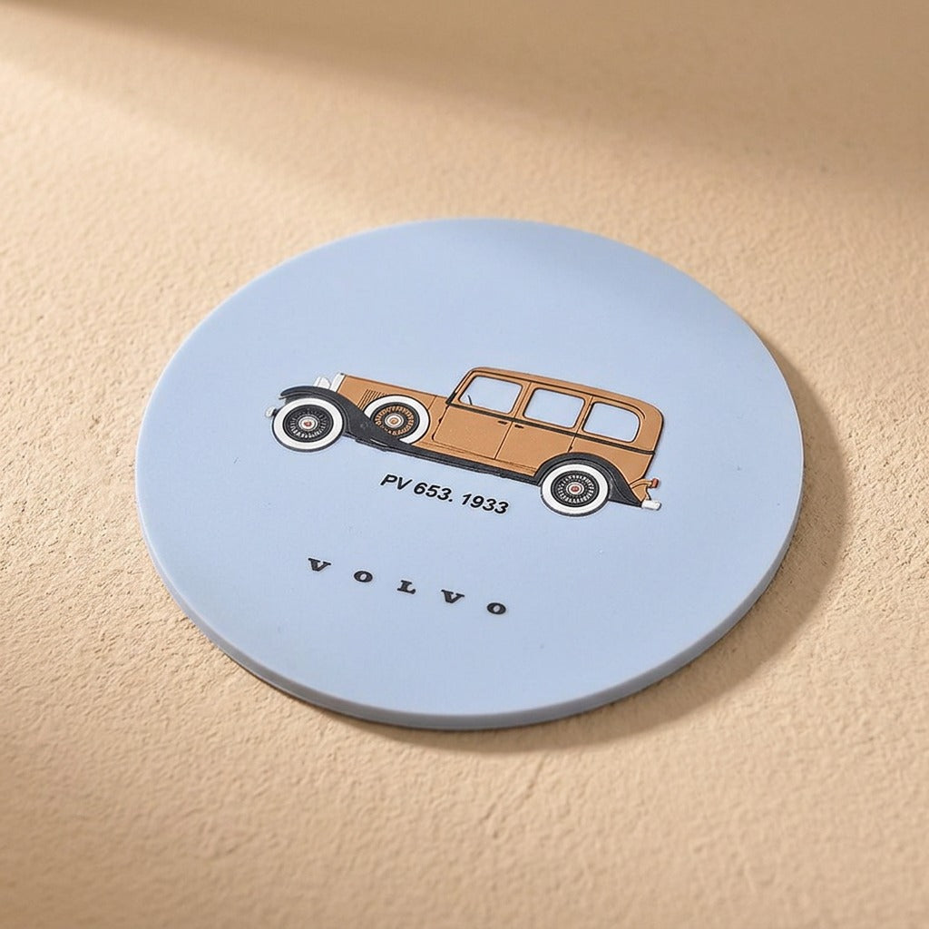 Heatsip™ PVC Soft Rubber Heat Insulation Coaster, material and detail close-up