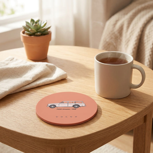 Heatsip™ PVC Soft Rubber Heat Insulation Coaster in a calm home setting