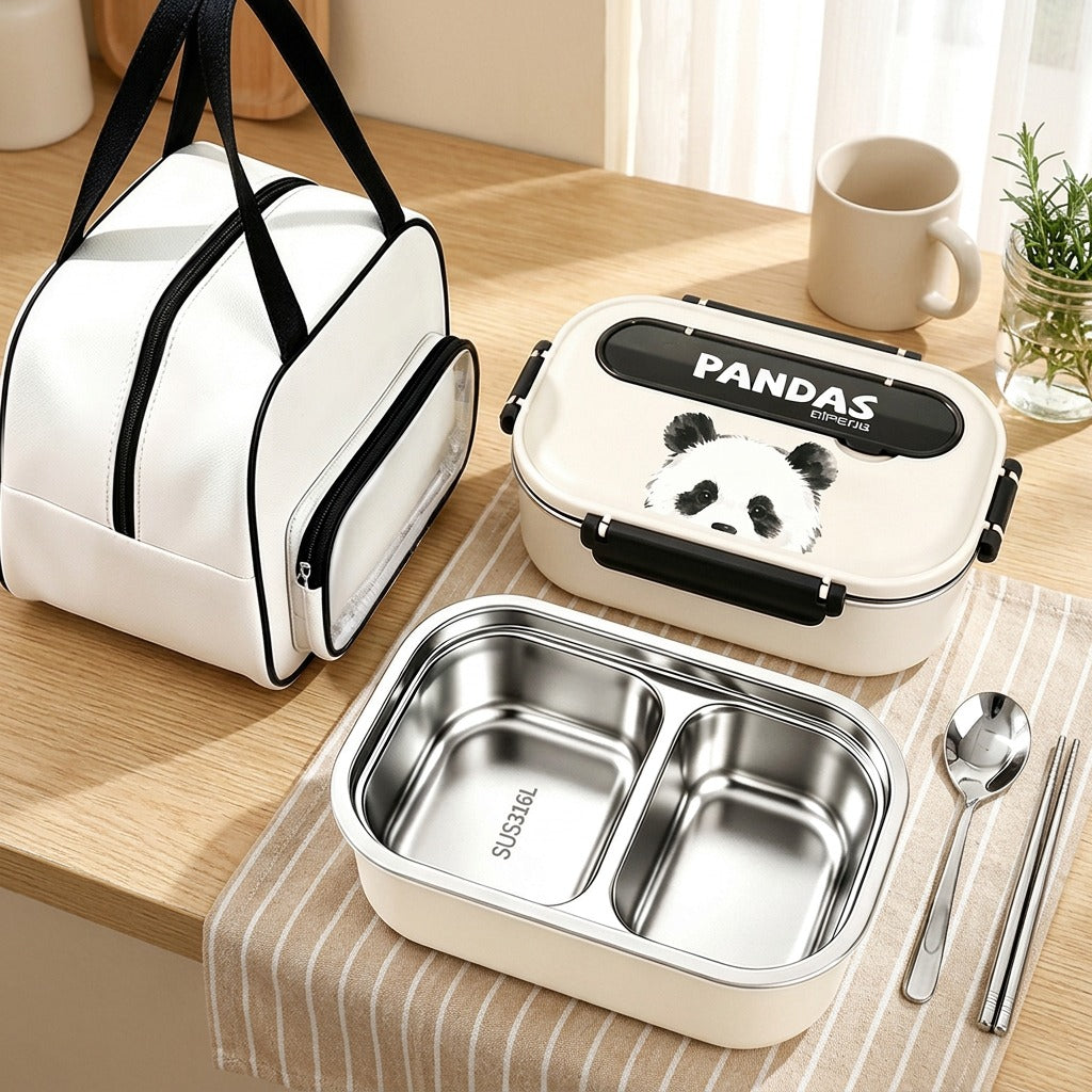 Heatvault™ 316 Stainless Steel Insulated Lunch Box in a calm home setting