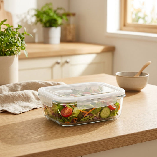 Freshseal™ Borosilicate Glass Food Container with Lid in a calm home setting