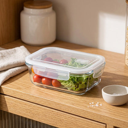 Freshseal™ Borosilicate Glass Food Container with Lid, styled close view