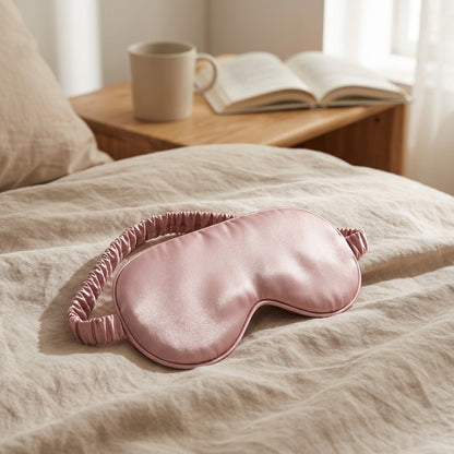 Drowseveil™ Light-Blocking Sleep Eye Mask, styled close view