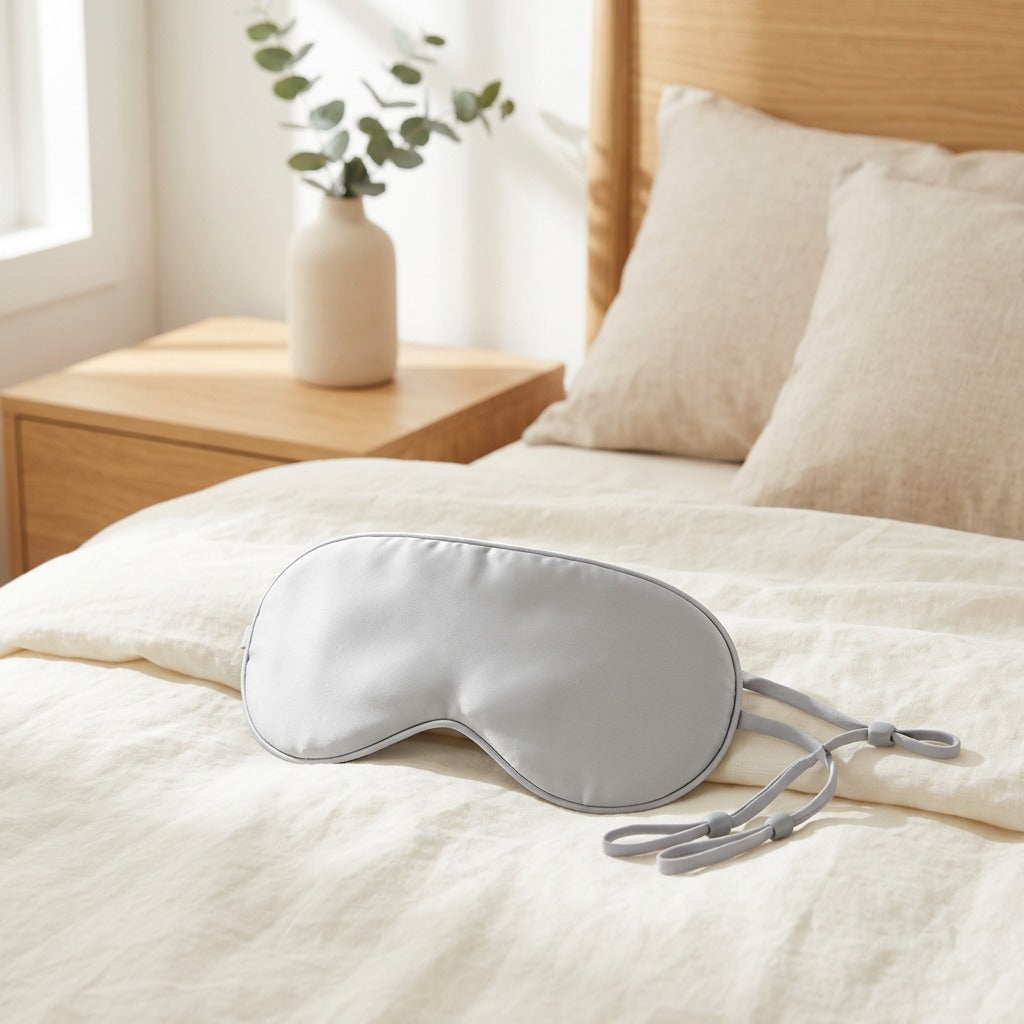 Hushsilk™ Ice Silk Eye Mask in a calm home setting