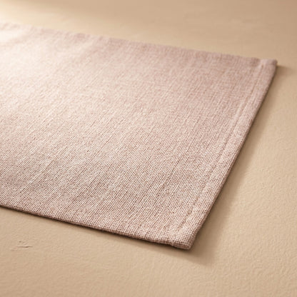Loomora™ Linen-Style Square Table Mat, material and detail close-up