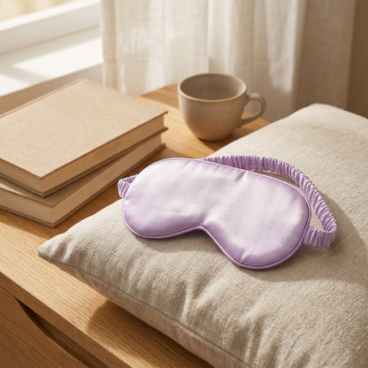 Lunasilk™ Double-Sided Silk Eye Mask, styled close view