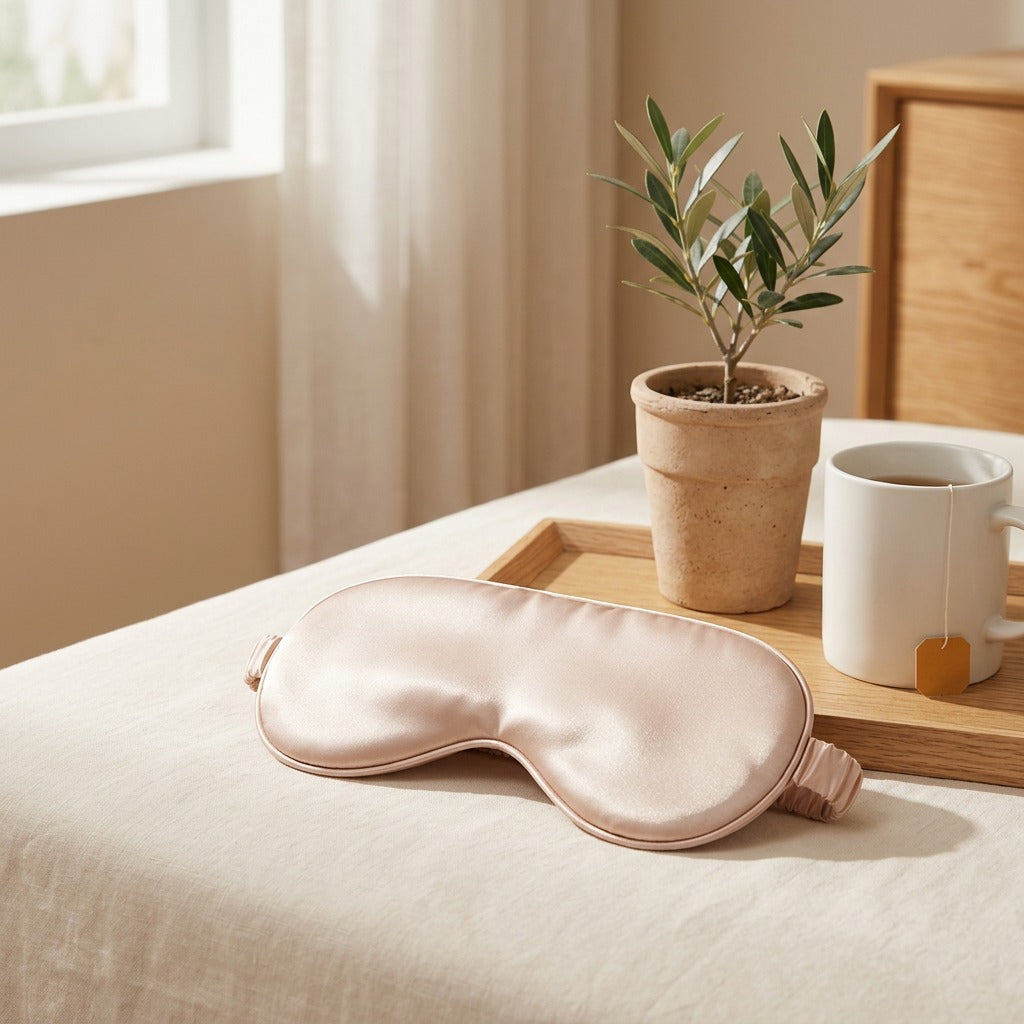 Lushdream™ Silk Eye Mask for Sleep in a calm home setting