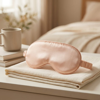 Lushveil™ Imitation Silk Eye Mask For Sleep, styled close view