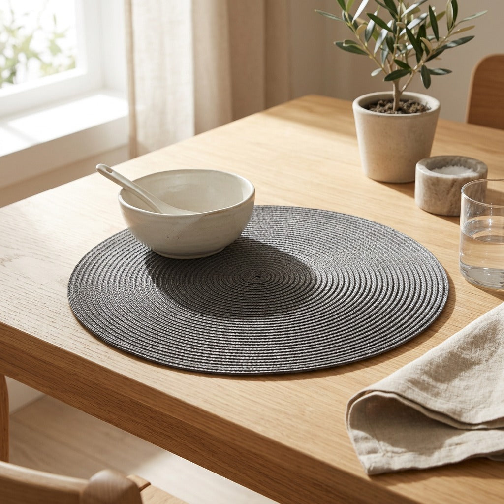 Matweave™ Woven PP Table Mat in a calm home setting