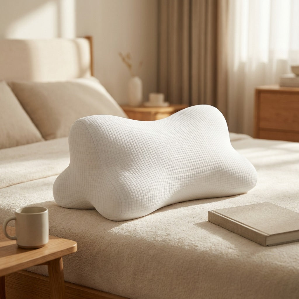 Napenest™ Bone-Shaped Sleep Aid Pillow, styled close view
