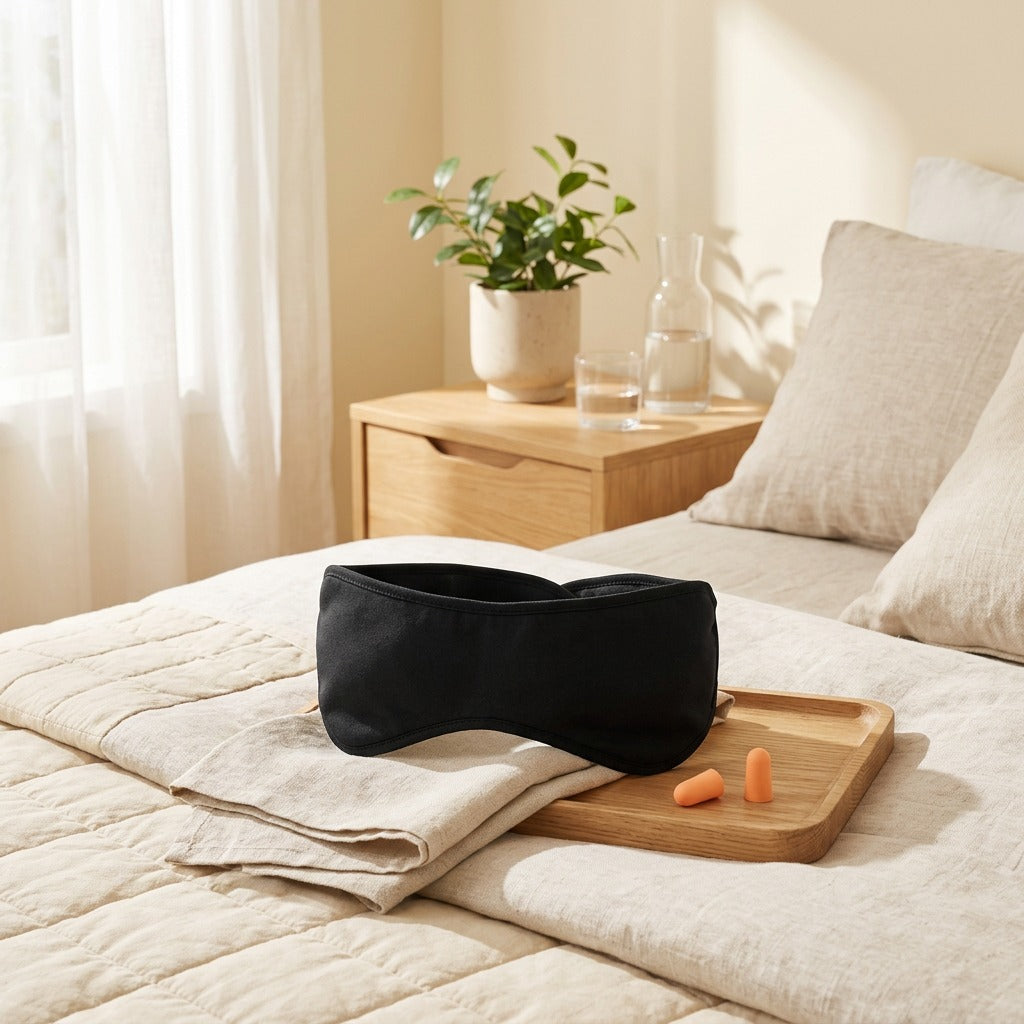 Naptuck™ Cotton Print Eye Mask For Sleep in a calm home setting