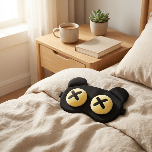 Naptoon™ Polyester Cartoon Eye Mask in a calm home setting