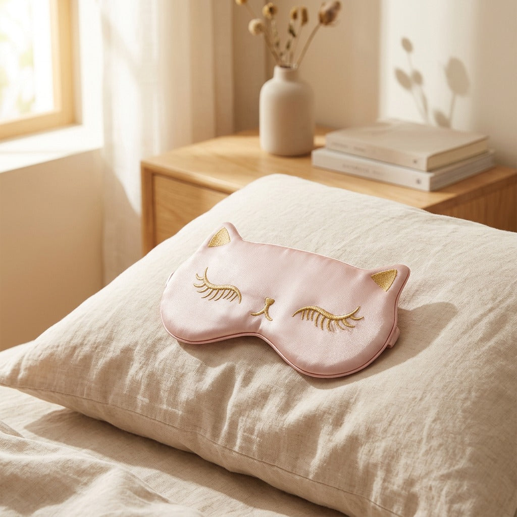 Nestlume™ Light-Blocking Eye Mask for Sleeping in a calm home setting