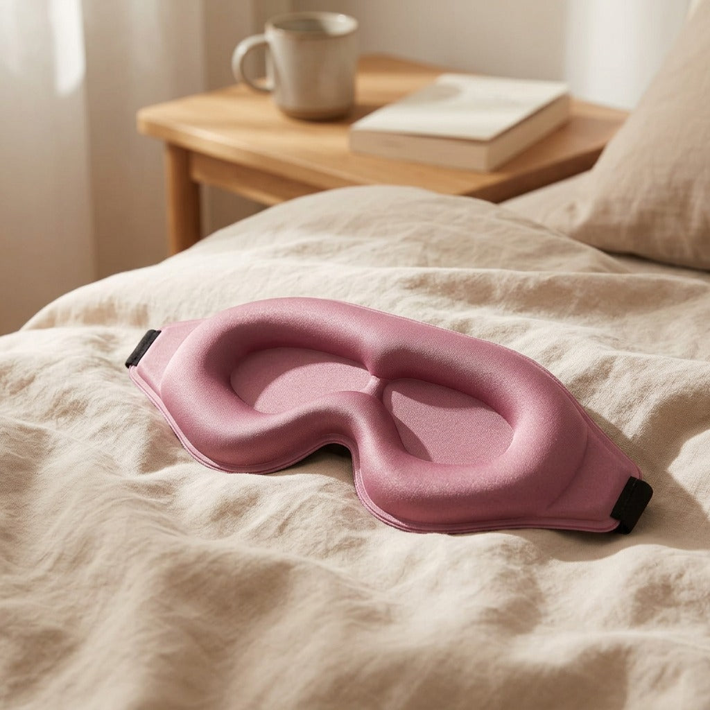 Nightcocoon™ 3D Blackout Eye Mask, styled close view