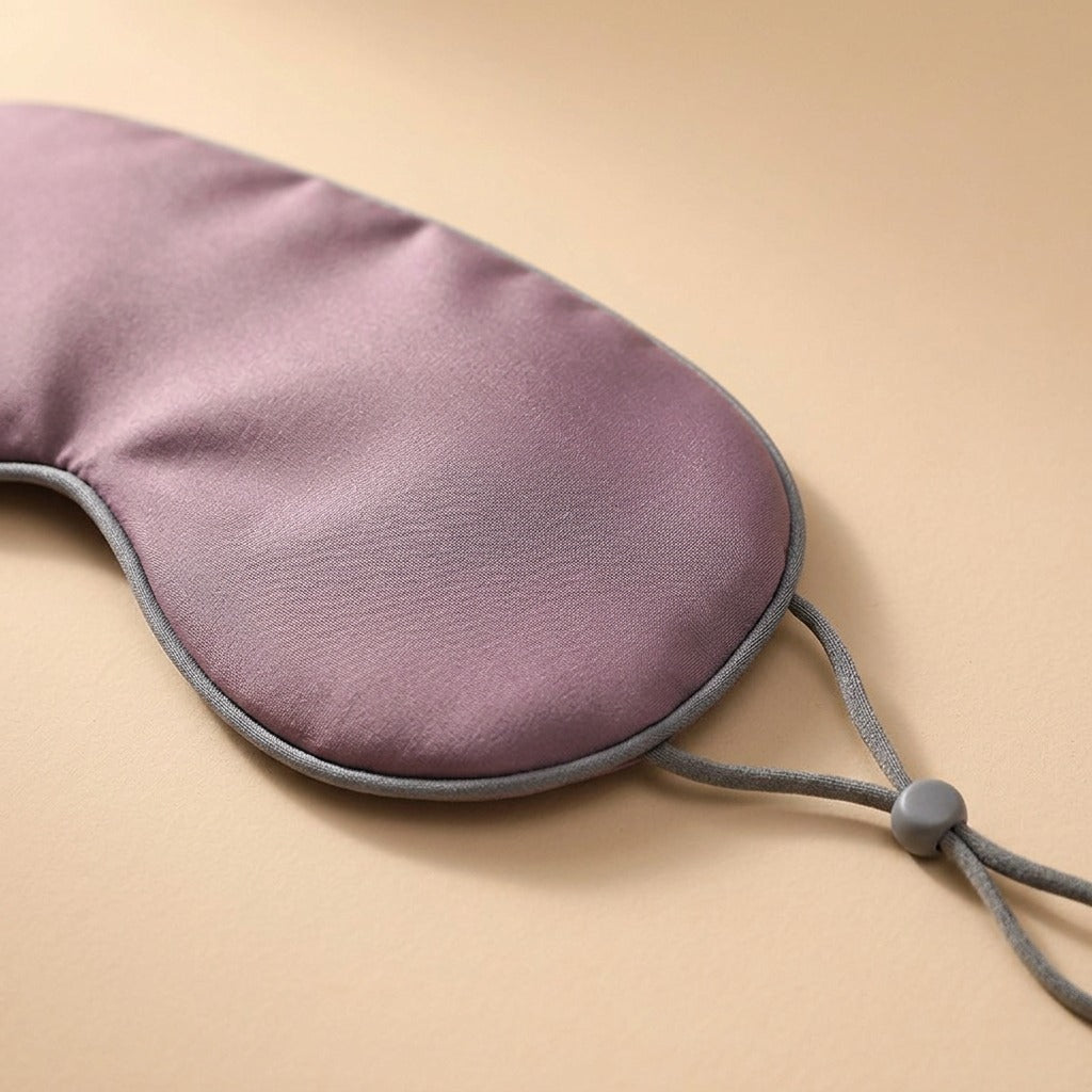 Nightglide™ Breathable Double-Sided Ice Silk Eye Mask, material and detail close-up