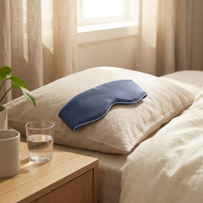 Niteveil™ Deep Sleep Eye Mask in a calm home setting