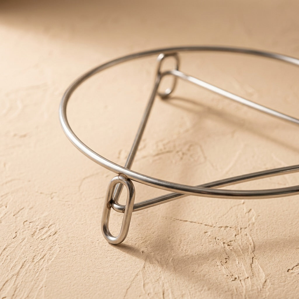 Potnest™ Stainless Steel Countertop Pot Rack, material and detail close-up