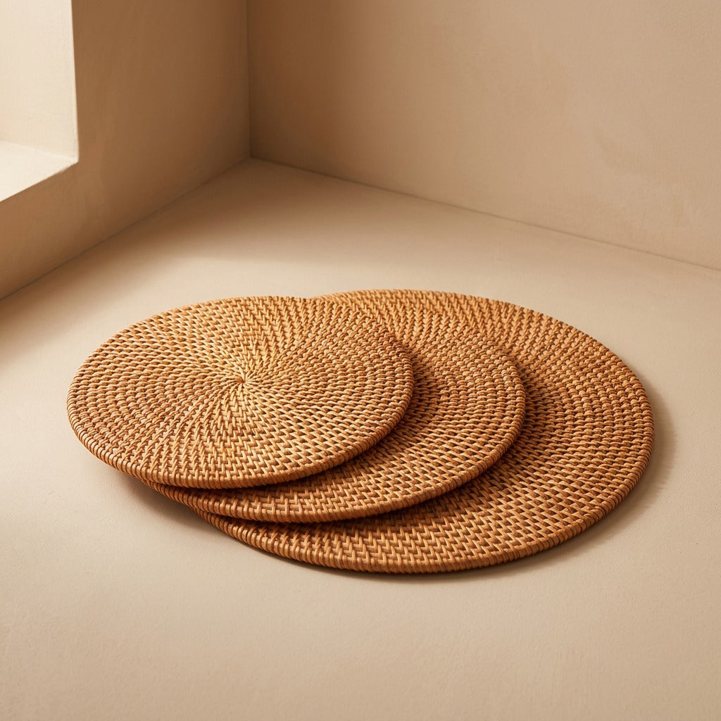 Rattanloom™ Rattan Round Table Mat