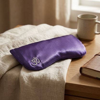 Restbloom™ Lavender Cassia Yoga Eye Pillow, styled close view