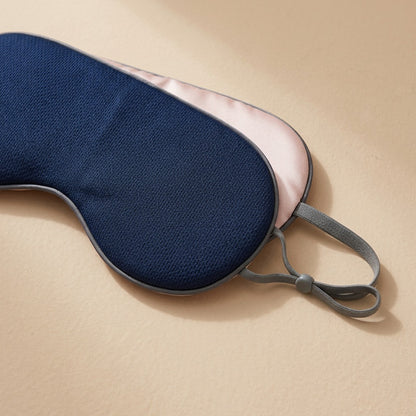 Restweft™ Double-Sided Polyester Eye Mask, material and detail close-up