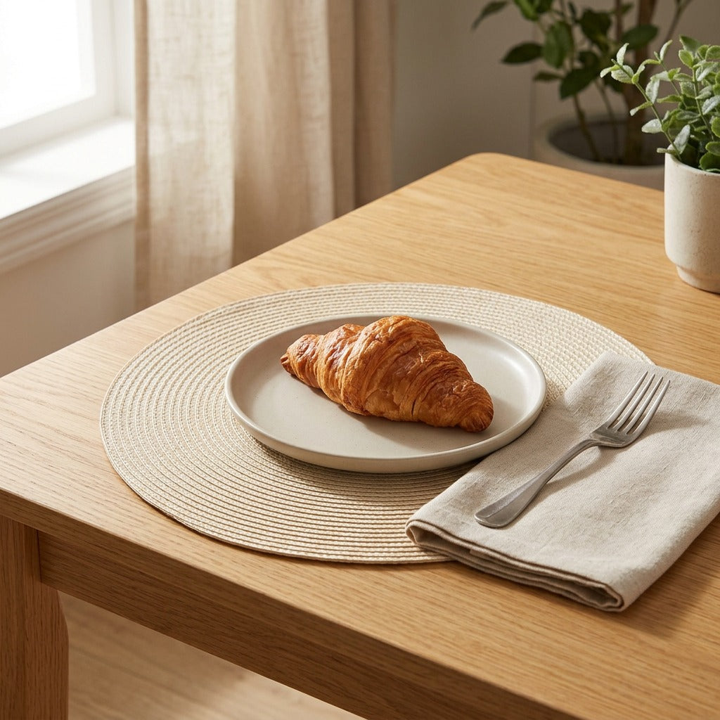 Roundweave™ Heat Insulation Woven Placemat in a calm home setting