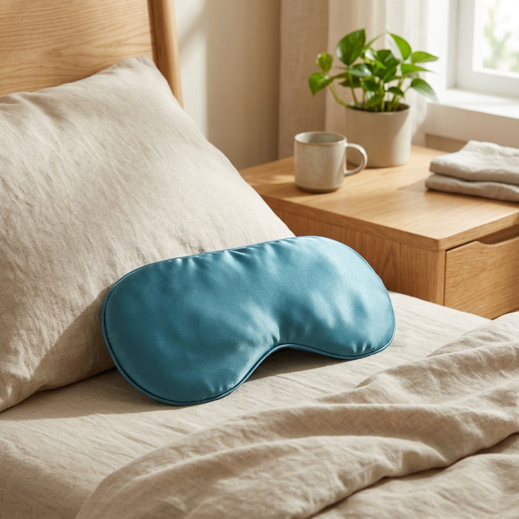 Seedveil™ Lavender Seed Eye Pillow Cover in a calm home setting