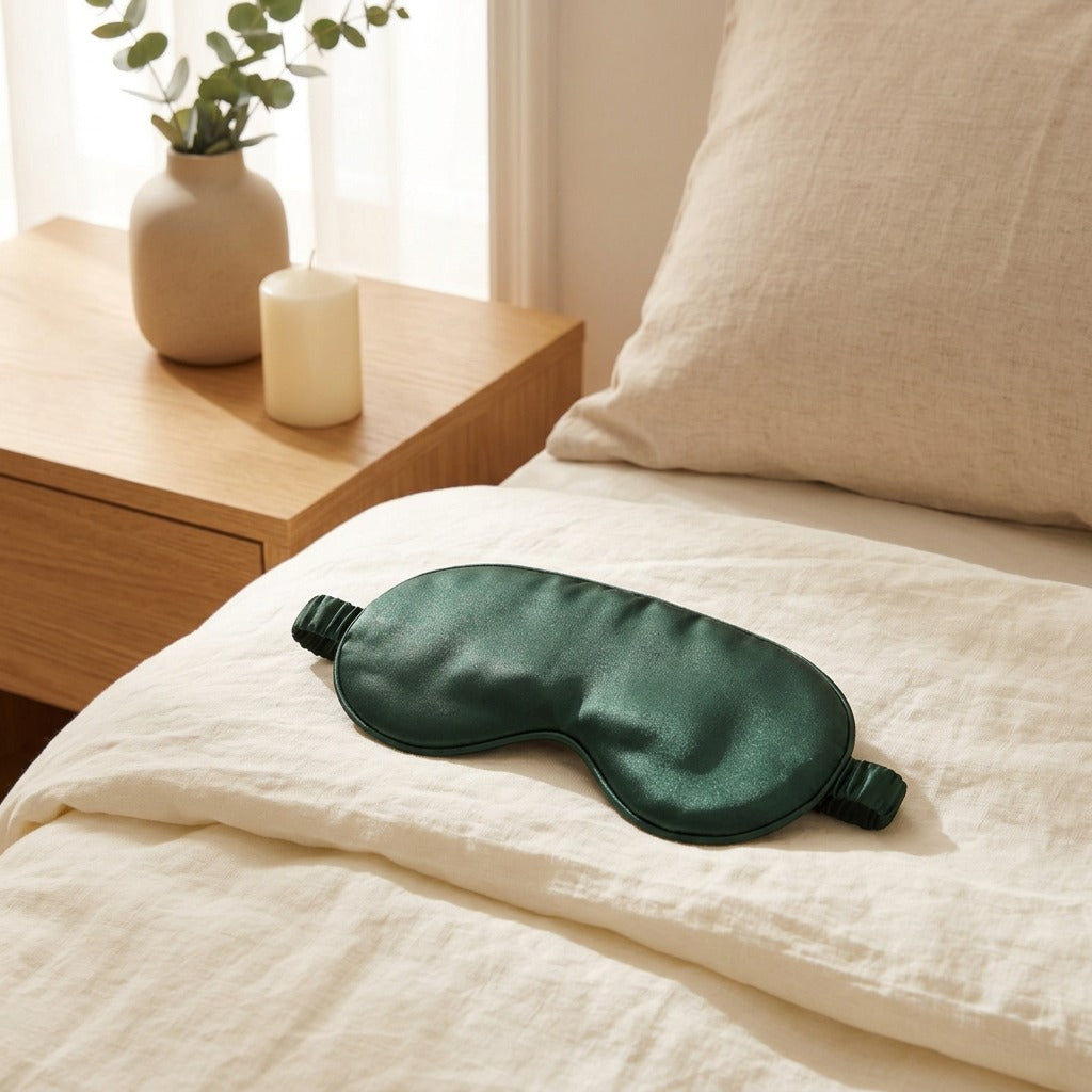 Shadeheat™ Polyester Shading Eye Mask in a calm home setting