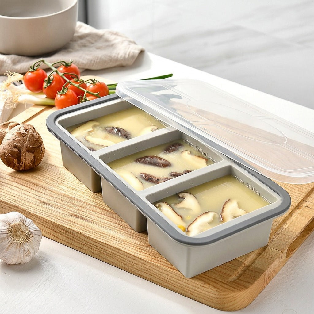 Silisavor™ Silicone Microwave Lunch Box, styled close view