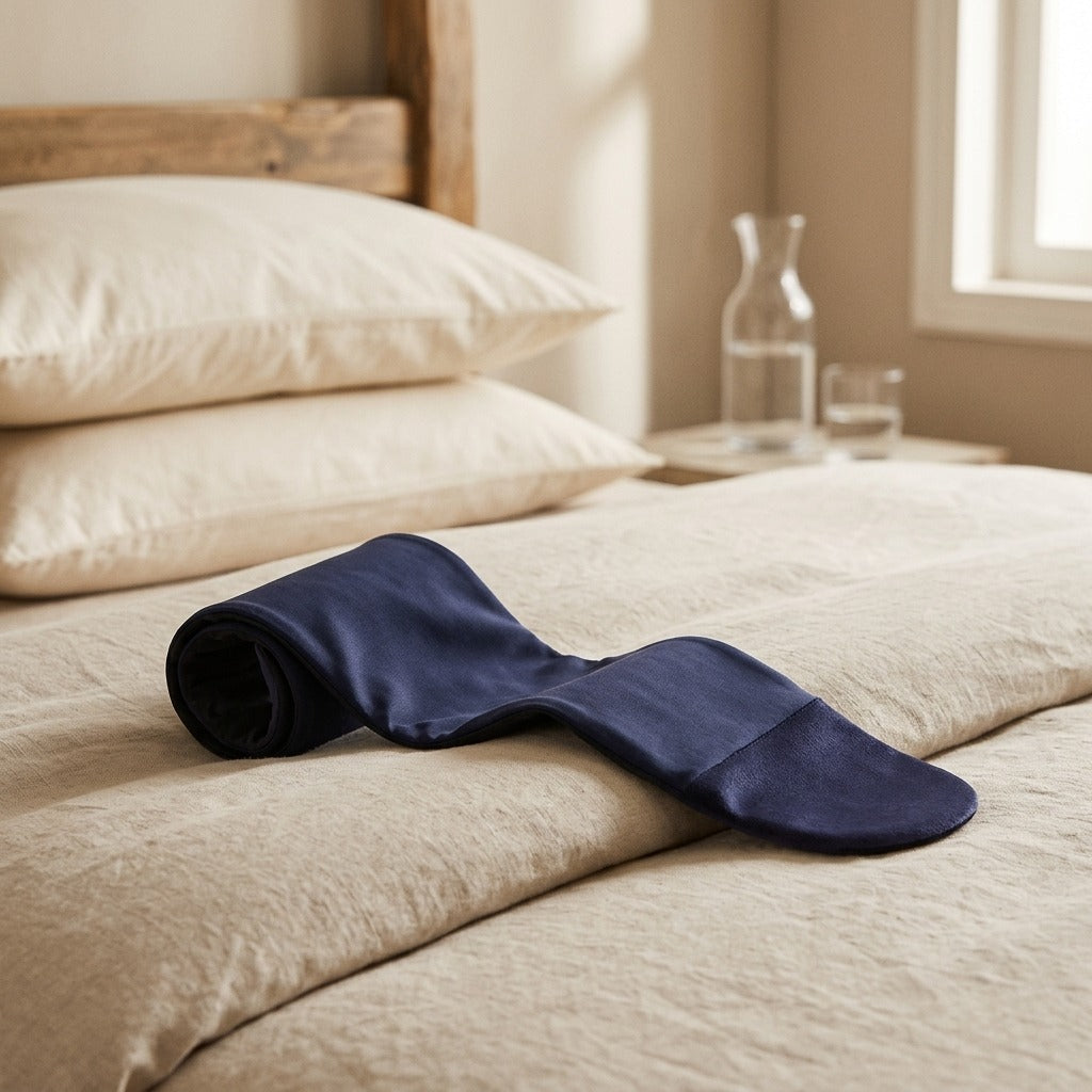 Silkslumber™ Ice Silk Sleeping Eye Mask, styled close view
