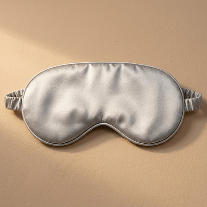 Silveil™ Polyester Silk Eye Mask, material and detail close-up